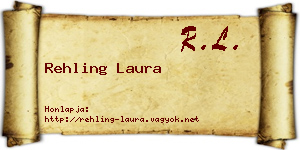 Rehling Laura névjegykártya